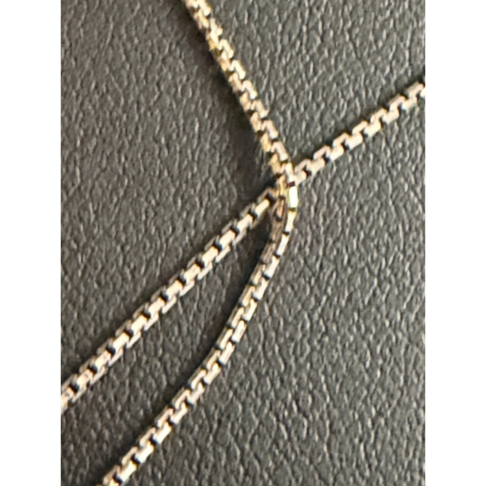 Sterling Silver 925 Mountain Range Geometric Pentagon Pendant Box Chain Necklace - Picture 6 of 9